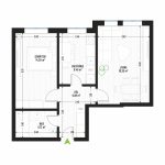 Apartament cu 2 Camere Tip 1 - Bloc 1 - Green Park Apartments - Apartamente moderne și eficiente de vânzare în Arad - Suprafață utilă totală - 52.94 mp
