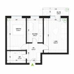 Apartament cu 2 Camere Tip 4 - Bloc 1 - Green Park Apartments - Apartamente moderne și eficiente de vânzare în Arad - Suprafață utilă totală - 56.99 mp