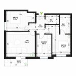 Apartament cu 3 Camere Tip 4 - Bloc 1 - Green Park Apartments - Apartamente moderne și eficiente de vânzare în Arad - Suprafață utilă totală - 70.11 mp