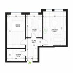 2 Room Apartment Type 1 - Building 1 - Green Park Apartments - Modern and efficient apartments for sale in Arad - Total usable area - 52.94 sqm